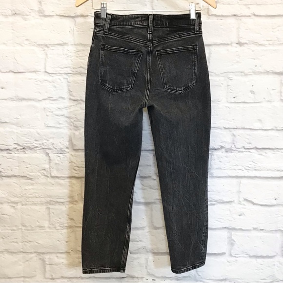 Abercrombie Fitch 00 Short (24S) Mom High Rise Jeans Curve Love Women’s Black - Picture 5 of 9